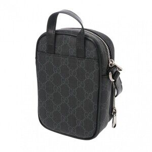 Gucci Shoulder GG Black Bag Leather Interlocking